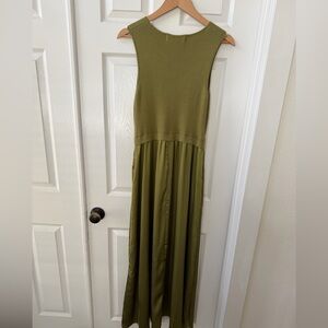Taylor Olive Knit Mided Media Dress